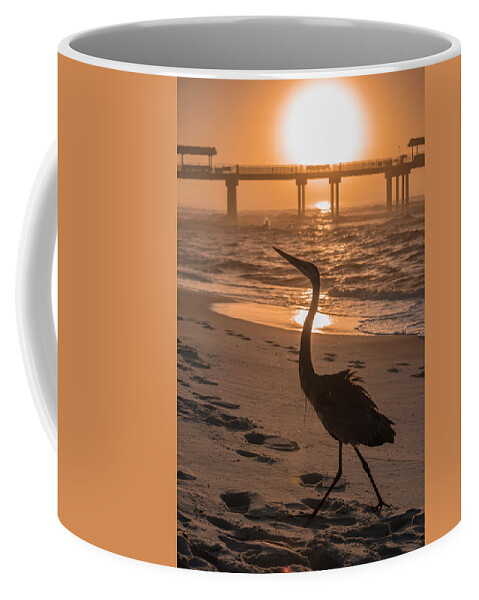 Alabama Coffee Mug featuring the photograph Alabama Blue Heron by John McGraw