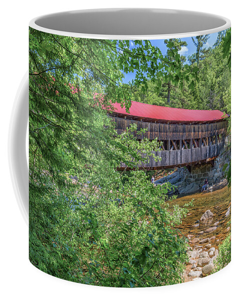 Albany Covered Bridge Through The Trees Coffee Mug featuring the photograph Albany Covered Bridge Through The Trees by Brian MacLean