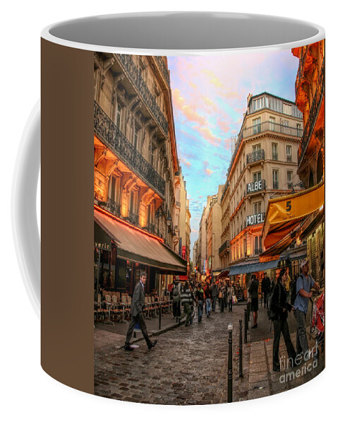 Paris Coffee Mug featuring the photograph Albe Hotel Paris Street Photography by Chuck Kuhn