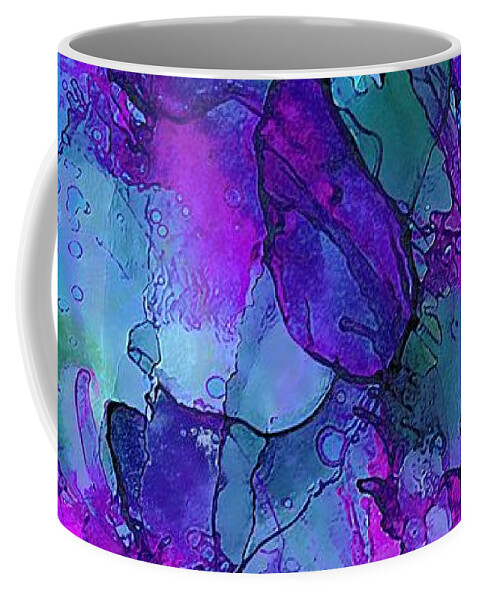 Abstract Coffee Mug featuring the painting Alcohol Ink Flowers 2 by Klara Acel