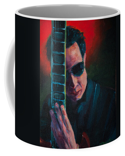 Musician Coffee Mug featuring the painting Alejandro by Jason Reinhardt
