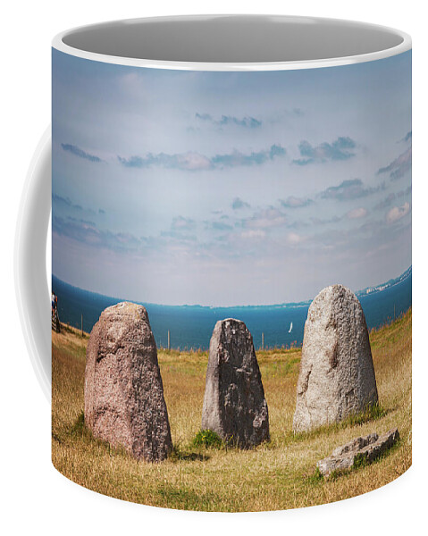 Megalithic Coffee Mug featuring the photograph Ales megalithic standing stones by Sophie McAulay
