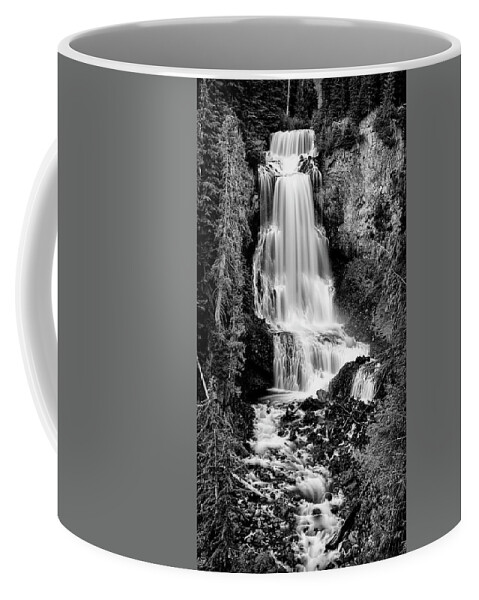 Alexander Falls Coffee Mug featuring the photograph Alexander Falls - bw 2 by Stephen Stookey