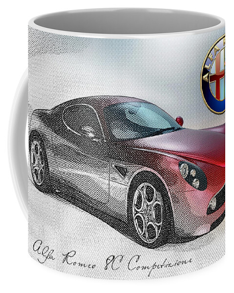 Wheels Of Fortune By Serge Averbukh Coffee Mug featuring the photograph Alfa Romeo 8C Competizione by Serge Averbukh