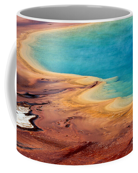Grand Prismatic Coffee Mug featuring the photograph Algae Waves On The Edge Of Grand Pri by Adam Jewell