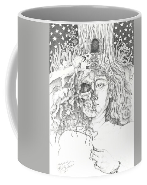 Tree Coffee Mug featuring the drawing Alice Syndrome 2 by Melinda Dare Benfield