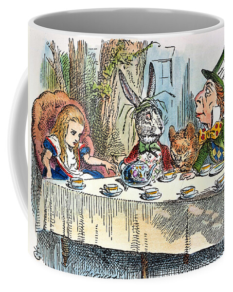 1865 Coffee Mug featuring the drawing Alices Mad-tea Party, 1865 by Granger