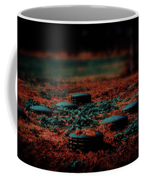 Alien Coffee Mug featuring the photograph Alien Pods by JB Thomas