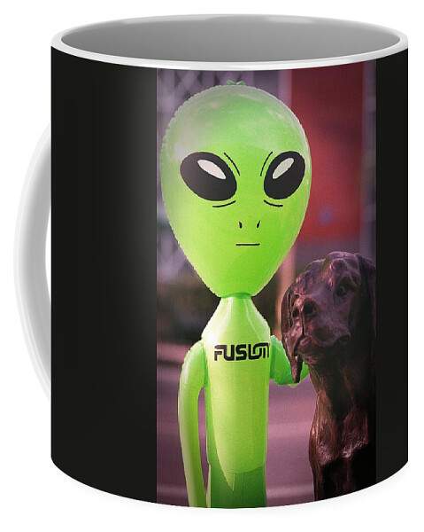 Alien Coffee Mug featuring the photograph Alien's Best Friend by Richard Henne