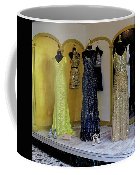 Evening Gowns Coffee Mug featuring the photograph All Dressed Up and No Place to Go by Linda Stern