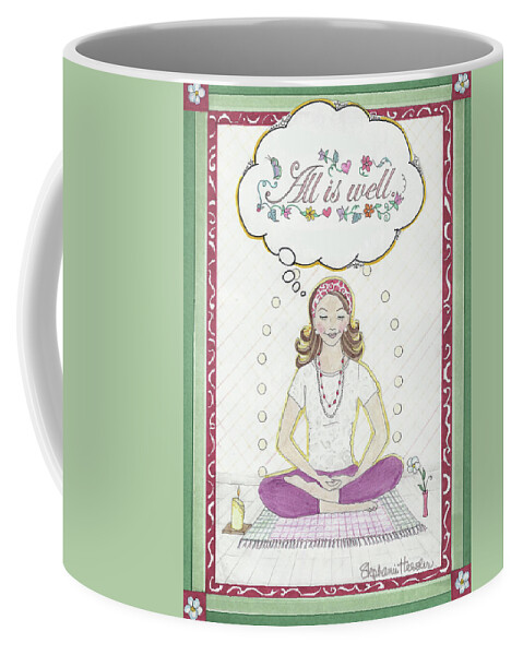 All Is Well Coffee Mug featuring the mixed media All Is Well by Stephanie Hessler