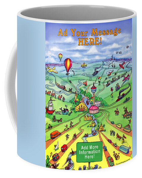 Custom Coffee Mug featuring the digital art All Roads Lead To... by Kevin Middleton