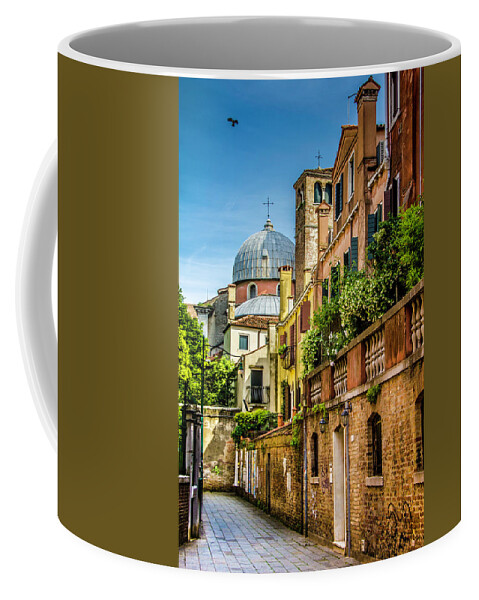 Venice Coffee Mug featuring the photograph Alleyway by Wolfgang Stocker