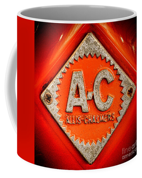 Allis Coffee Mug featuring the photograph Allis Chalmers Badge by Olivier Le Queinec