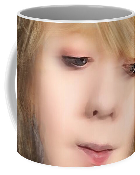 Woman Coffee Mug featuring the digital art Almost Angelic by Looking Glass Images