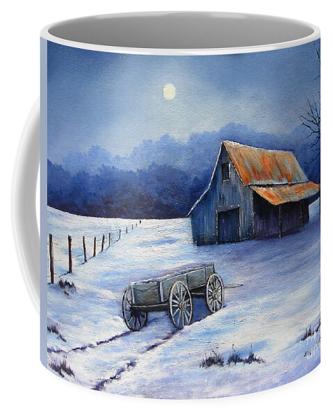Snow Coffee Mug featuring the painting Almost Home by Jerry Walker