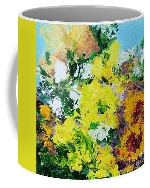 Flowers Coffee Mug featuring the painting Alnwick Garden by Allan P Friedlander