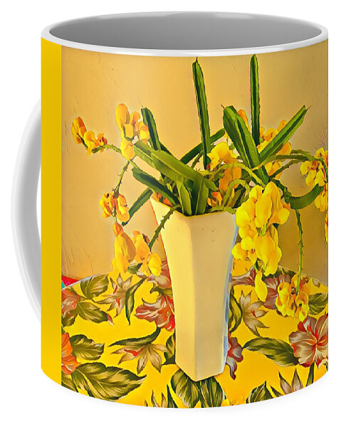 #alohabouquetoftheday #wildflowers #yellow #flowers #aloha Coffee Mug featuring the photograph Aloha Bouquet of the Day - Yellow Wild Flowers by Joalene Young