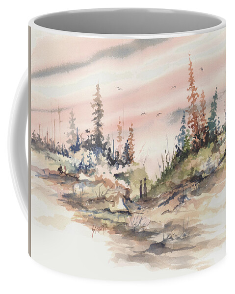Outdoor Coffee Mug featuring the painting Alone Together by Sam Sidders