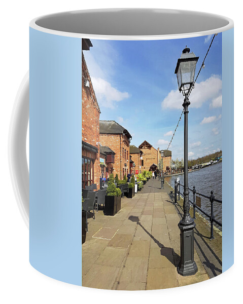 Britain Coffee Mug featuring the photograph Along Barton Marina Promenade by Rod Johnson
