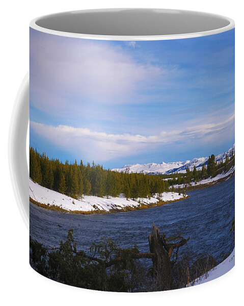 Madison River Coffee Mug featuring the photograph Along the Madison River by Kae Cheatham