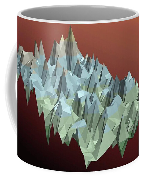 Art Coffee Mug featuring the digital art Alpine Topographical by Richard Widows