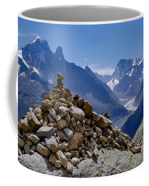 Chamonix Coffee Mug featuring the photograph Alpine View Near Chamonix French Alps by Mo Barton