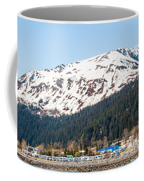 Alaska Coffee Mug featuring the photograph Alsakan RV Camp by Charles McCleanon