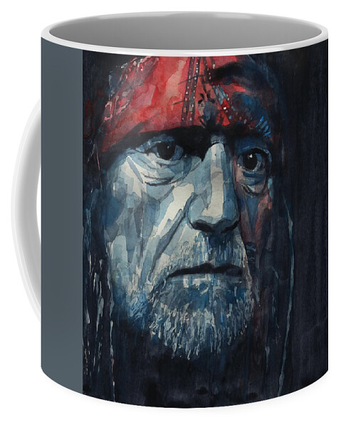 Willie Nelson Coffee Mug featuring the painting Always On My Mind - Willie Nelson by Paul Lovering