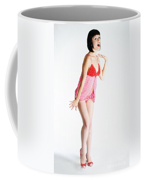 Pink Coffee Mug featuring the photograph Am I in Trouble? by Robert WK Clark