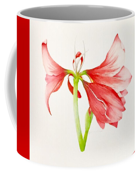 Flower Amaryllis Dishwasher Safe Microwavable Ceramic Coffee Mug