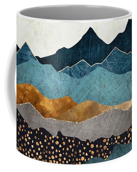 Amber Coffee Mug featuring the digital art Amber Dusk by Spacefrog Designs