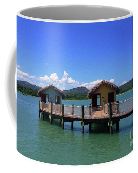 Amber Cove Coffee Mug featuring the photograph Amberhuts by Jerry Hart
