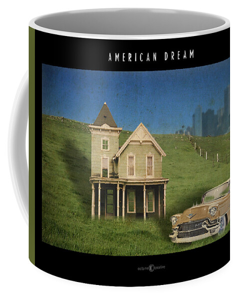 House Coffee Mug featuring the digital art American Dream by Tim Nyberg