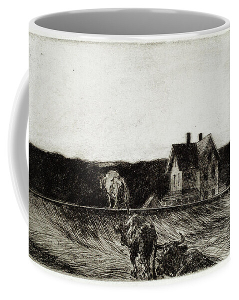 Edward Hopper Coffee Mug featuring the digital art American Landscape by Edward Hopper