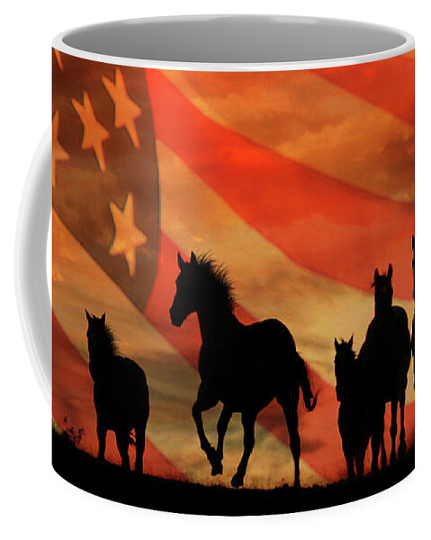 Horse Coffee Mug featuring the photograph American Mustangs by Stephanie Laird