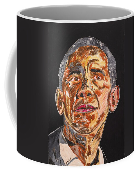 American Coffee Mug featuring the painting AmeriCAN by Valerie Ornstein