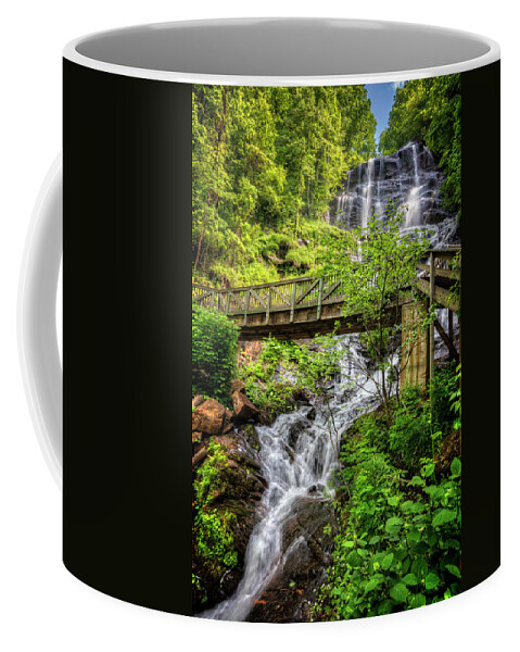 Appalachia Coffee Mug featuring the photograph Amicalola Falls Top to Bottom by Debra and Dave Vanderlaan