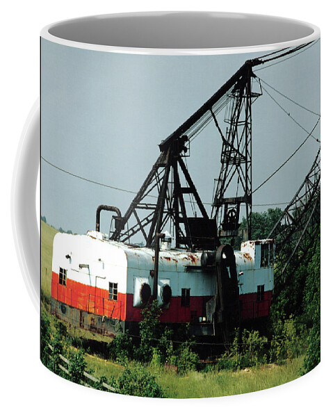 Dragline Coffee Mug featuring the photograph Abandoned Dragline Excavator in Amish Country by David Bader
