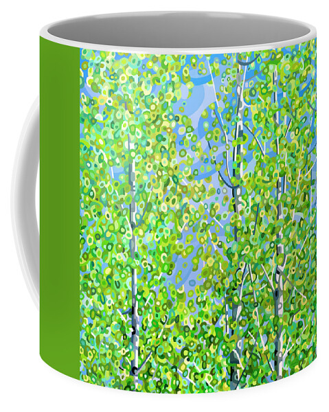 Fine Art Coffee Mug featuring the painting Among Friends by Mandy Budan