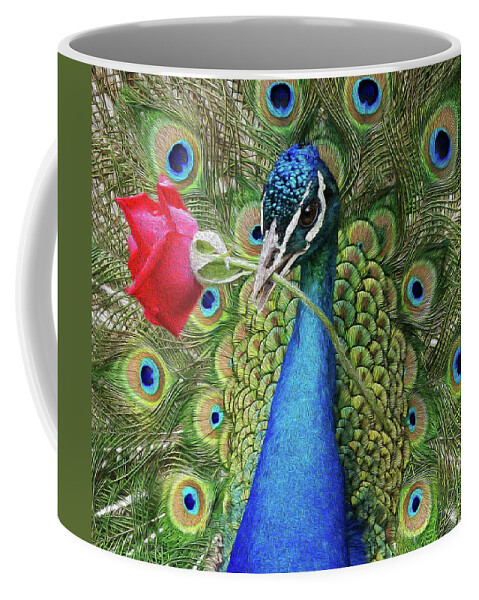 Peafowl Coffee Mug featuring the photograph Amore by Art Cole