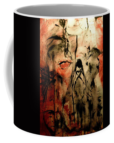 Heart Coffee Mug featuring the painting Follia d'amore Madness of love by 'REA' Gallery