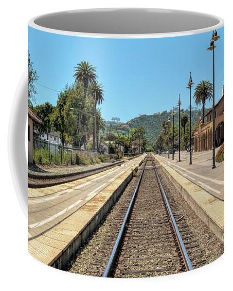 Amtrak Station Coffee Mug featuring the photograph Amtrak Station, Santa Barbara, California by Joe Lach