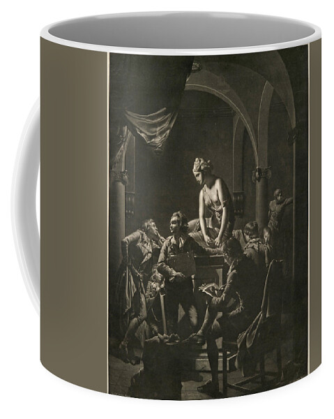 William Pether Coffee Mug featuring the drawing An Academy by Lamplight by William Pether