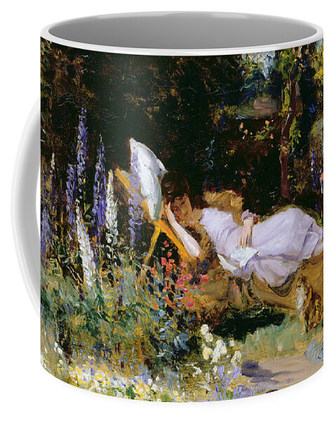 Afternoon Coffee Mug featuring the painting An Afternoon Nap by Harry Mitten Wilson