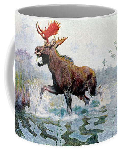 Outdoor Coffee Mug featuring the painting An Alarm by Philip R Goodwin