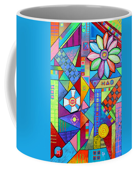 All Coffee Mug featuring the painting An All Seeing Eye by Jeremy Aiyadurai