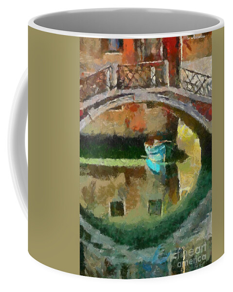 Cities Coffee Mug featuring the painting An Early Morning in Venice by Dragica Micki Fortuna