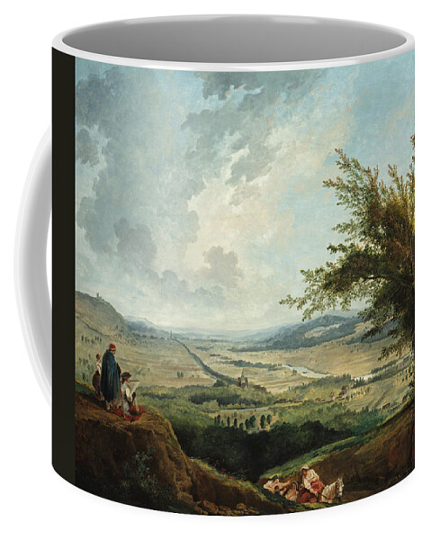 Hubert Robert Coffee Mug featuring the painting An Extensive Landscape near Paris by Hubert Robert