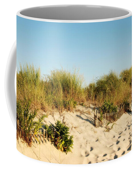 Jersey Shore Coffee Mug featuring the photograph An Opening In The Fence - Jersey Shore by Angie Tirado